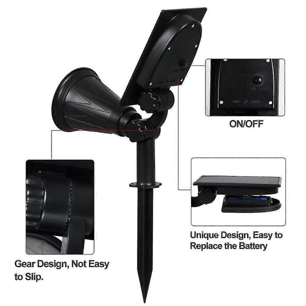 2PCS Led Solar Lights Solar Spotlight Waterproof Solar Wall Light Solar Garden Light Solar Lamp Out