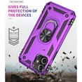 thumbnail image 2 of for iPhone 12 Case, iPhone 12 Pro Phone Case, [Military Grade 16ft. Drop Tested] Ring Shockproof Protective Phone Case for iPhone 12/12 Pro,Purple, 2 of 14