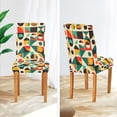 thumbnail image 3 of Yayeee 4 Pack Dining Chair Covers Stretch Parson Chairs Slipcovers Seat Protector, Beige Geometric, 3 of 6