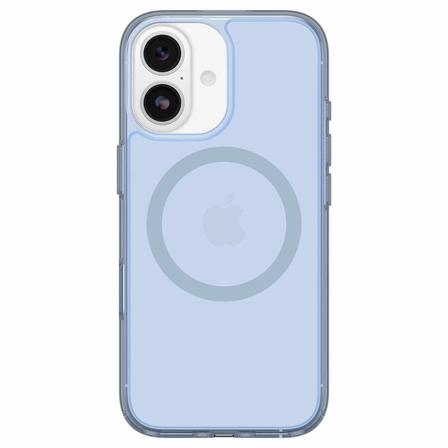 OtterBox Étui Symmetry Clear MagSafe avec Contrôle de la Caméra Silver Glade (Bleu) pour iPhone 17