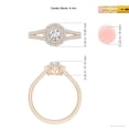 thumbnail image 4 of ANGARA Natural Double Halo Diamond Split Shank Ring in 14K Rose Gold for Women (Size-4mm| Color-G| Clarity-VS2) | April Birthstone, Anniversary, Jewelry Gift for Women | Natural Diamond Ring, 4 of 9