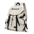 thumbnail image 3 of Mochila con cordón jinwen escolar Correa ajustable con asa portátil para ir de compras al aire libre, 3 of 8