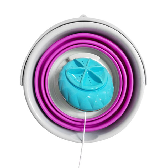 Mini lavadora de cubo plegable portátil, viaje en casa, turbina sónica, USB ABS, limpiador de lavandería Guardurnaity JJ25865-04B