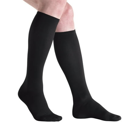 Mens Jobst Mild Support Dress Socks - Black - Large