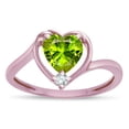 thumbnail image 3 of Star K � Heart Genuine Peridot Bypass Love Knot Promise Ring, 3 of 9