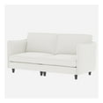 thumbnail image 5 of Henrietta Solid Wood Loveseat with Breathable Fabric, Pocket Springs, and Side Storage, Beige, 5 of 6
