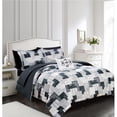 thumbnail image 1 of Chic Home  Maureen 8 Piece Reversible Comforter Set Patchwork Bohemian Paisley Print Design Bed in a Bag - Sheet Set Pillowcases Decorative Pillow Shams Included, King - Black, Grey & White, 1 of 1