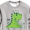 thumbnail image 3 of Instant Message - T-Rex Gamer: Pew Pew Pew - Toddler & Youth Crewneck Fleece Sweatshirt, 3 of 6