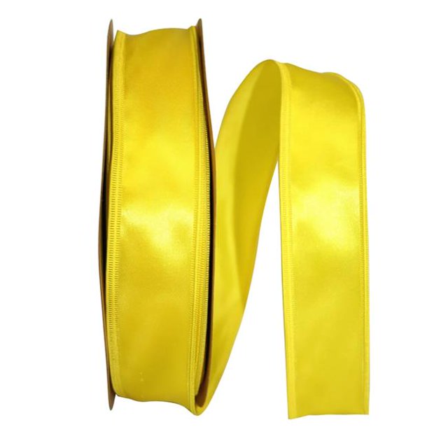 Reliant Ribbon 5102W-106-09C 10.5 in. 100 Yards Dyna Satin EZ Wired Edge Ribbon, Sunshine