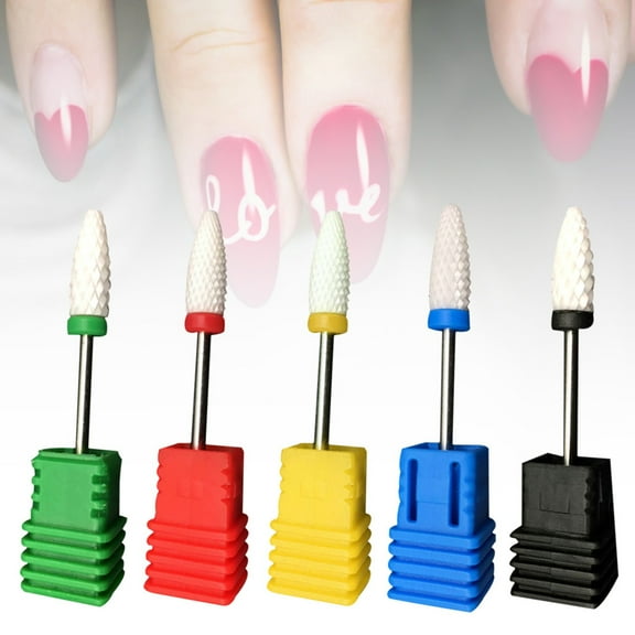 Jiaroswwei Nail Drill Bit Hard-wearing Rust-proof Ceramics Electric Nail Drill Bit for Home