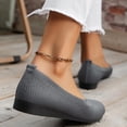 thumbnail image 6 of Daolelai Women's Casual Shoes New Solid Color Round Toe Flying Woven Flat Shoes Women's Casual Breathable Hollow Knitted Lazy Work Shoes Ballet Shoes, 6 of 9