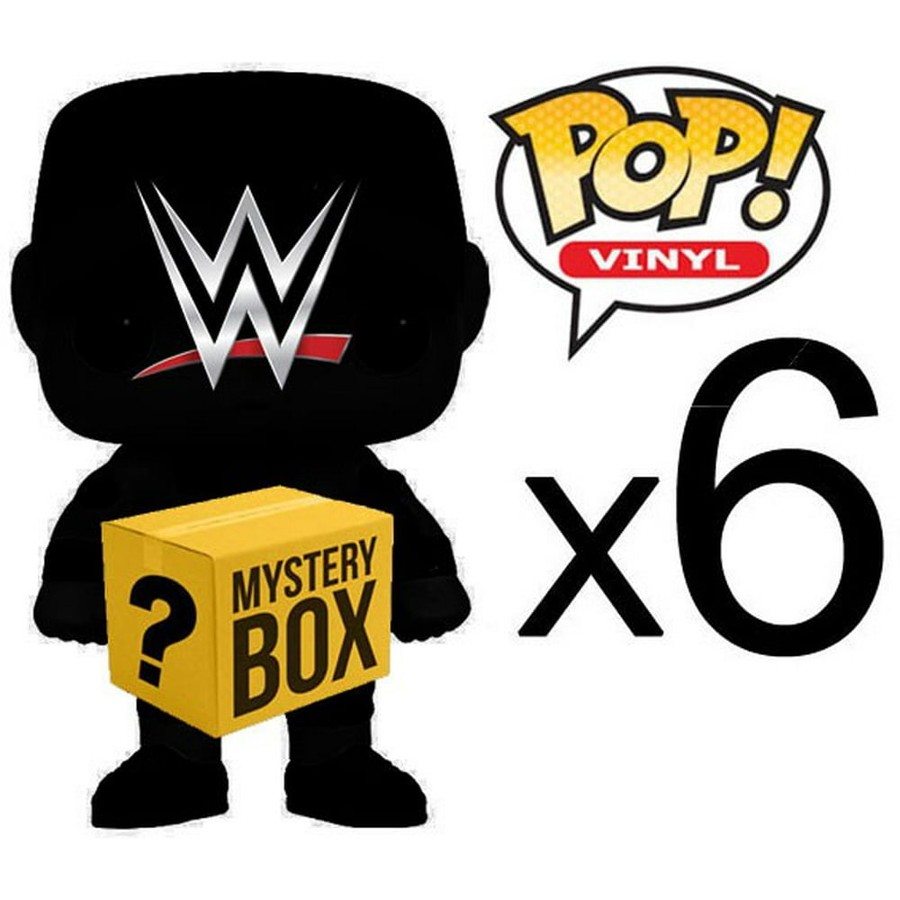 WWE Wrestling WWE MYSTERY BOX LOT of 6 Funko POP! Vinyl Figures Random, No