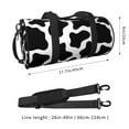 thumbnail image 4 of Fotbe Cow Print Black White Pattern Foldable Sports Gym Bag with Wet Dry Pocket, Ultralight Travel Bag, Large Capacity Duffel Bag, Splash Proof Carry on Bag, Overnight Bag, Weekender Bag, 4 of 8