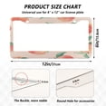 thumbnail image 7 of Aluminum License Plate Frame 2 Pack Car Exterior Accessory Car Tag Holder for Front Rear Plates Cars Decor Pale Pink Peach's Pattern, 7 of 7