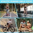 thumbnail image 5 of HIALTODAY 5 Pairs Women's Ankle Socks, Lightweight Breathable Cotton Blend Low Cut Casual Athletic ,Size 8-10，WHITE, 5 of 8