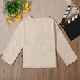 thumbnail image 4 of Zshosam Toddler Tshirt Girls Kids Girls Casual Crewneck Tops Long Sleeve Pullover Toddler Girl Casual Loose Blouse T-Shirt for Kids Tee Toddler Girl Size 13T 14T,(Khaki 13-14 Years), 4 of 5