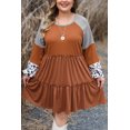 thumbnail image 4 of FOLUNSI Gold-Bliss Ruffle Mini Dress: Plus Size Elegance, 4 of 8