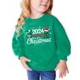thumbnail image 2 of Xihbxyly Sudadera de Invierno, Acogedora Camiseta de Manga Larga con Estampado de Letras, Elegante Diseño de Cuello Redondo, Divertido Estampado Navideño para Salidas Informales, Actividades Escolare, 2 of 4