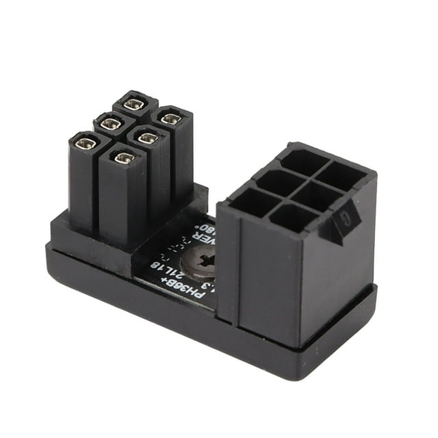 Adaptador de Tarjeta Gráfica Femenina de 6pin A 6pin 180 Grados Adaptador en ángulo Soldado Firmemento 6pin U para Grafos Cardph36b+ 1pcs