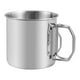 thumbnail image 2 of Taza de acero inoxidable para camping con asa plegable Taza de acero inoxidable resistente para mochileros 700ml, 2 of 8