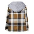 thumbnail image 5 of NAFUU Womens Plaid Jacket Womens Lightweight Casual Jacket Plaid Long Sleeve Button Down Hooded Jackets Shacket Warm Coat Trendy Fuzzy Jackets, 5 of 8
