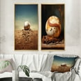 thumbnail image 1 of Designart "Pitcher s Mound in Baseball I" Sport Baseball Framed Wall Art Set Of 2 - Beige Sports Framed Canvas Set For Living Room Decor, 1 of 6