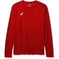 thumbnail image 1 of ASICS Mens Plain Logo Basic T-Shirt red XS, 1 of 1