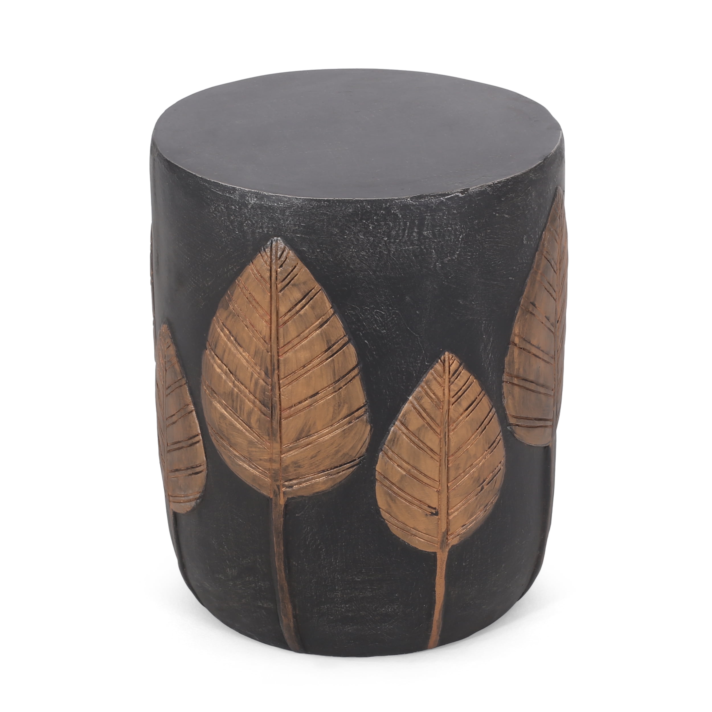 Side Table, Outdoor Lightweight Concrete Table for Patio Balcony Garden, Copper