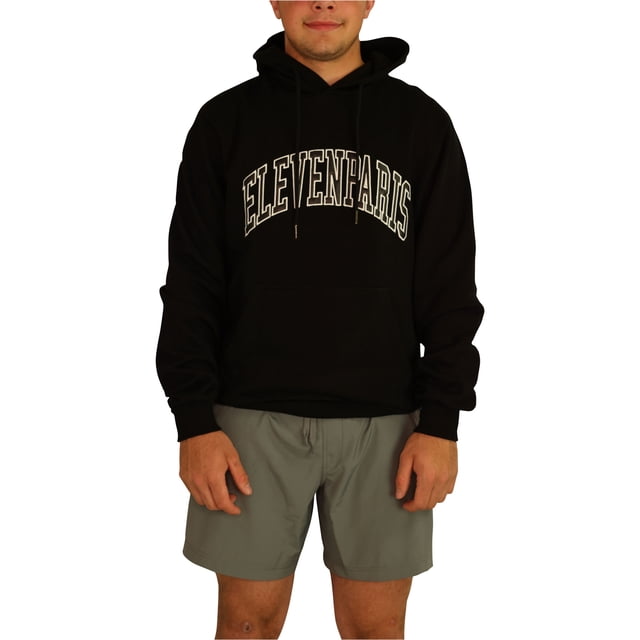 Sudadera con Capucha Elevenparis Hombre Logo Negra L