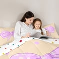 thumbnail image 5 of Castle Fairy Polka Dots Bowknot Twin Comforter Sets,Vintage Cartoon Bowtie Bedding Set, 5 of 8