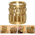 thumbnail image 5 of Decor Vase Gold Brass Pen Holders Mini Abacus Shaped Pencil Container Pot Widely Use Decorative Cylinder Makeup Brushes Cup Desk (small size), 5 of 7