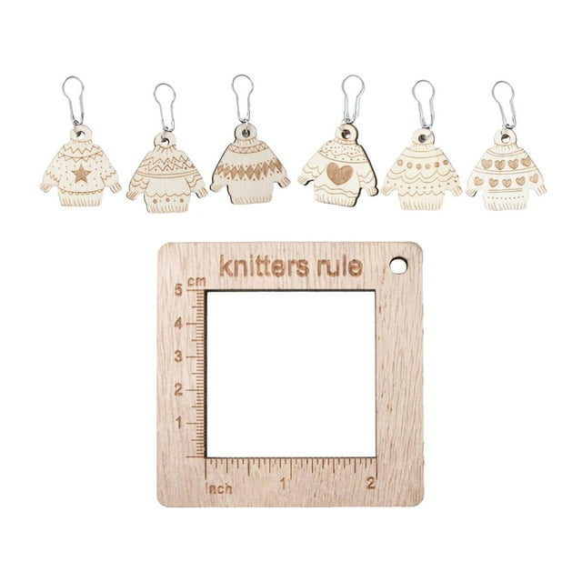 Stitch Markers Wood Crochet Marker for Sweater Handcrafts Weaving Tool A