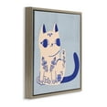 thumbnail image 3 of Stupell Industries Ornate Floral Cat Animals Painting Brown Floater Framed Canvas Art Print Wall Art, 25 x 25, 3 of 9