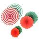thumbnail image 2 of KAKOWELY 6 abanicos de papel plegables para festivales, con flores decorativas., 2 of 5
