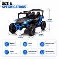 thumbnail image 7 of 24V Kids Powered Ride On UTV, Electric Ride On Car for Kids Ages 3-5 with Remote, Bluetooth, LED Lights, 4-Wheel Suspension, Blue, 7 of 7