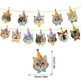 thumbnail image 3 of Cat Birthday Banner Decorations For Party Supplies Universal Design Paper Flags Banners & Accessories Festive Celebration Decorative Theme A, 3 of 4