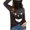 #01-Black, variant on Women Halloween Pumpkin Face Graphic Long Sleeve Top, Built‑in Face Gaiter High Neck Casual Pullover Shirts