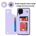 thumbnail image 4 of Nalacover Wallet Case for Samsung Galaxy A12 5G, RFID Blocking Card Slots Holder PU Leather Fashion Back Flip Cover with Kickstand Magnetic Buttons Shockproof Case for Samsung Galaxy A12 5G,Purple, 4 of 8