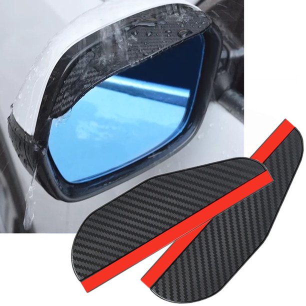 2 Piezas Negro Transparente universal De Automóviles Espejo Retrovisor De Coche Escudo De Lluvia Cejas Impermeable Engrosado Fibra De Carbono huangjie unisex