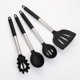 thumbnail image 2 of Juego de utensilios de cocina de silicona de 12 piezas, negro, 2 of 5