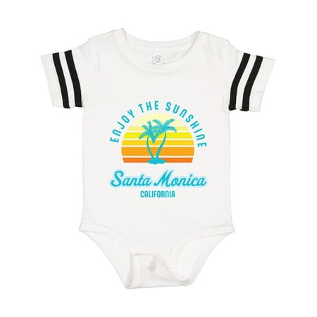 

Inktastic Summer Enjoy the Sunshine Santa Monica California in Blue Gift Baby Boy or Baby Girl Bodysuit