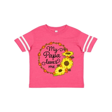 

Inktastic My Papa Loves Me with Sunflower Wreath Gift Toddler Boy or Toddler Girl T-Shirt