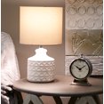 thumbnail image 5 of Better Homes & Gardens Diamond Weave Ceramic Table Lamp, Distressed White, 5 of 5