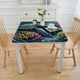 thumbnail image 3 of nygtbtfer Fitted Round Tablecloths Table ,Summer Marine Sea Turtle on White Elastic Edged Table Cloth for Kitchen Dining Holiday Party Tables Decor,Watercolor Seaweed Coral, 3 of 7
