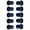 Blue, variant on 10Pcs Potentiometer Control Knob 6mm Shaft Hole Volumes Control Knob for Speakers Effect Pedal Amplifier Enduring