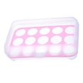 thumbnail image 2 of Injueey Caja de almacenamiento de huevos de plástico de 15 rejillas, soporte para huevos, contenedor portátil de almacenamiento de alimentos, nevera de Organizadores de utensilios de cocina Rosado Injueey HA005026-04, 2 of 6