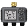 thumbnail image 1 of 3-Outlet Automatic Water Timer Garden Irrigation Watering System Digital Garden Sprinkler Programmer Tools,1 x Automatic Water Timer,Dark Gray, 1 of 8