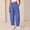 Blue women wide leg pants a1, variant on Cagogo Women's Wide Leg Plaid Casual Trousers Elastic Waist Loose Long Pants with Pockets Workout Lounge Beach Travel Bottoms, Black S