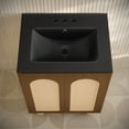 thumbnail image 4 of Plaisir II 24" Freestanding Bathroom Vanity in Brown Oak with Black 3-Hole Centerset Sink Top, 4 of 5