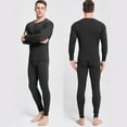 thumbnail image 4 of Men Fleece Lined Base Layer Set Long Sleeve Top Long Johns Thermal Underwear for Fall and Winter, 2pcs, 4 of 7